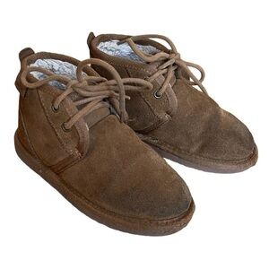 BEARPAW Kids Skye Youth Hickory Chukka Suede fur Bootie Size 11 kids brown